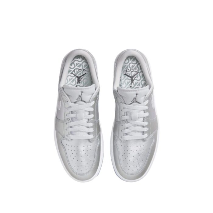 NIKE AIR JORDAN 1 LOW GOLF GIFT GIVING OG SILVER METALLIC FD6848 001 - Image 3
