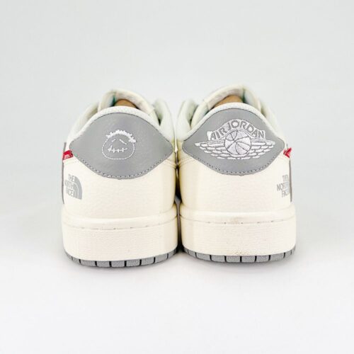 NIKE AIR JORDAN 1 LOW X TRAVIS SCOTT X SUPREME X THE NORTH FACE WHITE GREY - Image 7
