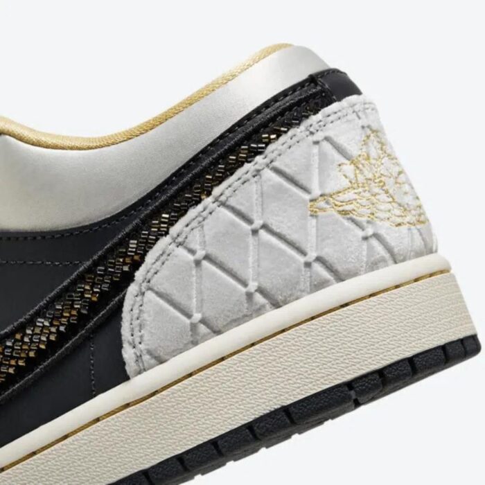 NIKE AIR JORDAN 1 LOW BEADED SWOOSH DV1762 001 - Image 4