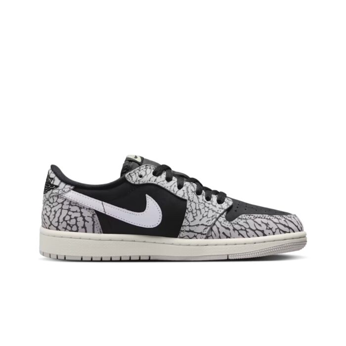NIKE AIR JORDAN 1 RETRO LOW OG BLACK CEMENT CZ0790 001 - Image 2