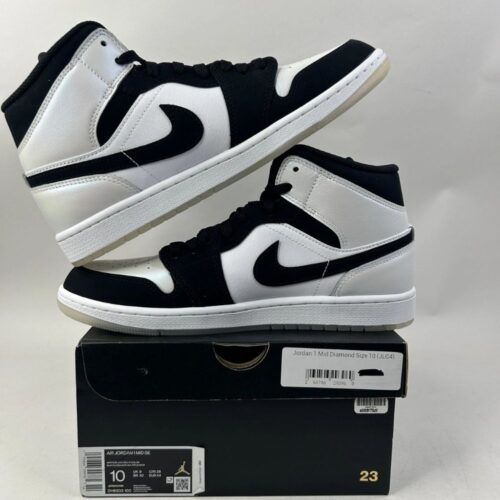 NIKE AIR JORDAN 1 MID DIAMOND SHORTS DH6933 100 - Image 3