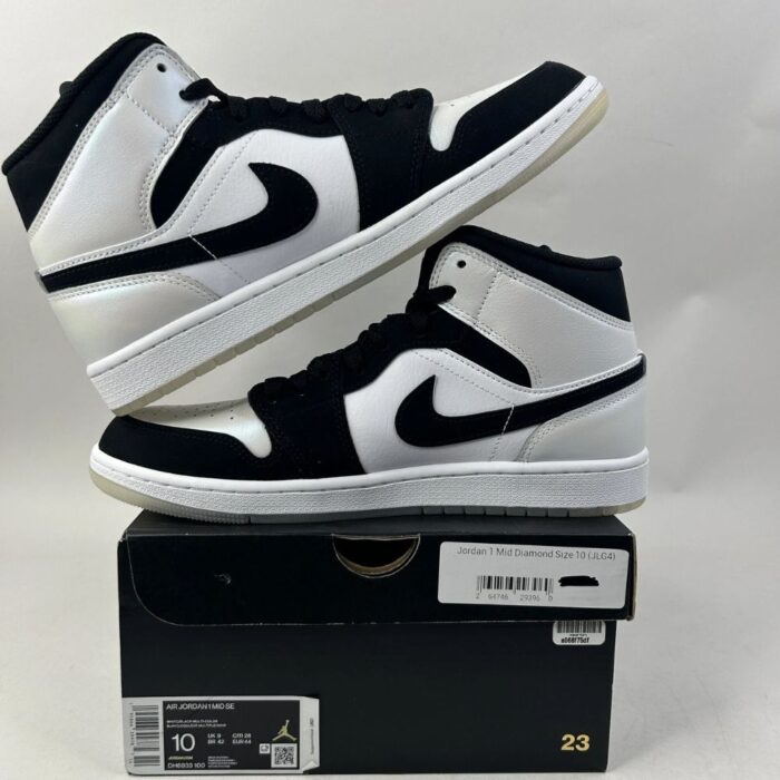 NIKE AIR JORDAN 1 MID DIAMOND SHORTS DH6933 100 - Image 3