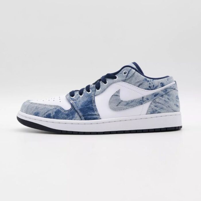 NIKE AIR JORDAN 1 LOW SE WASHED DENIM CZ8455 100 - Image 3