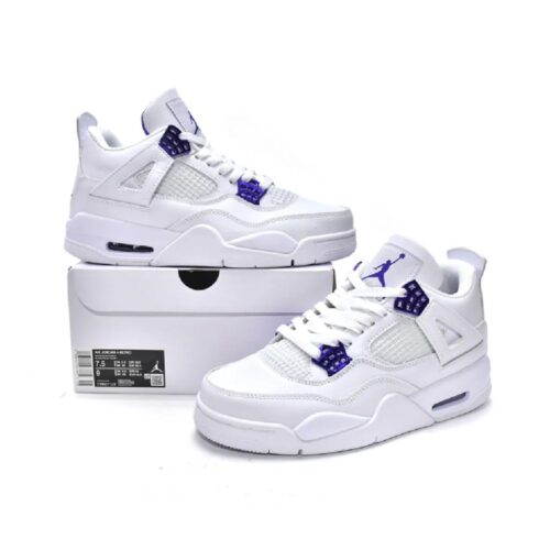 NIKE AIR JORDAN 4 RETRO METALLIC PURPLE GS 408452 115 - Image 2