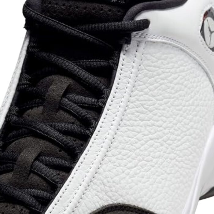 NIKE AIR JORDAN 14 OG BLACK TOE WHITE BLACK VARSITY RED METALLIC SILVER 487471 160 - Image 4
