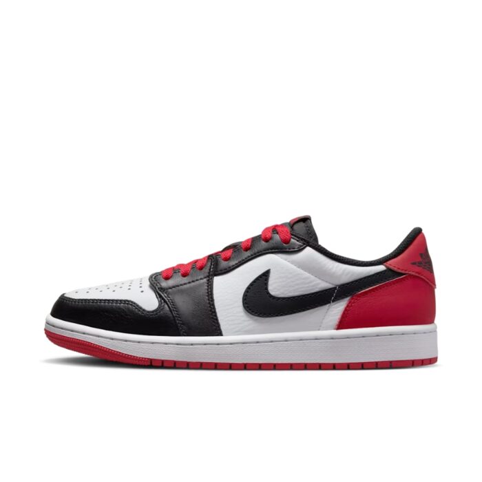 NIKE AIR JORDAN 1 LOW OG BLACK WHITE VARSITY RED CZ0790 106 - Image 3