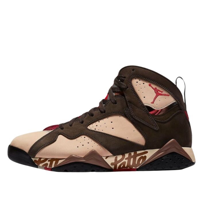 NIKE AIR JORDAN 7 RETRO PATTA SHIMMER TOUGH RED VELVET BROWN AT3375 200 - Image 3