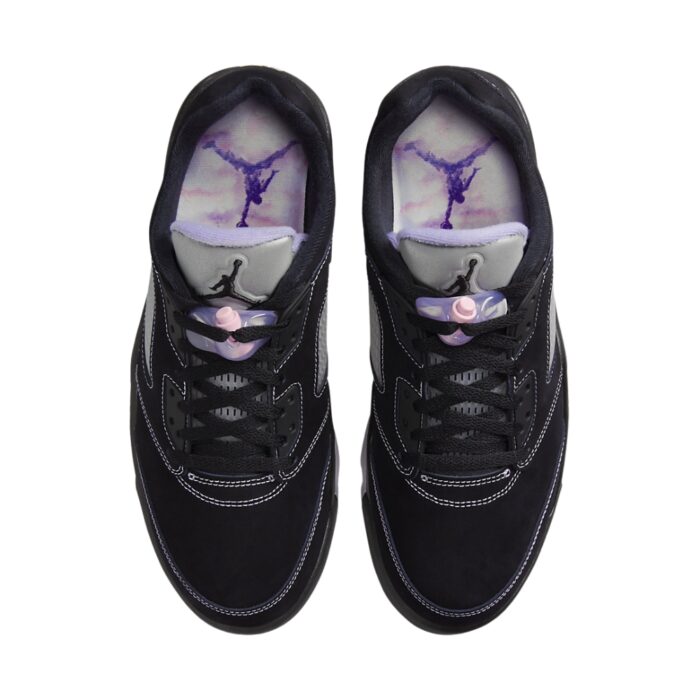 NIKE AIR JORDAN 5 LOW DONGDAN BLACK WHITE LILAC ICE PINK RISE DX4355 015 - Image 4