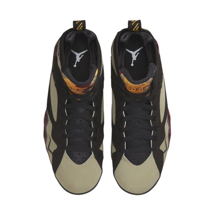 NIKE AIR JORDAN 7 RETRO BLACK OLIVE CHERRYWOOD RED NEUTRAL OLIVE CHUTNEY DN9782 001 - Image 4