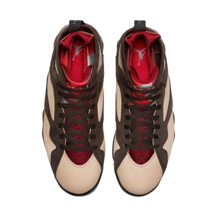 NIKE AIR JORDAN 7 RETRO PATTA SHIMMER TOUGH RED VELVET BROWN AT3375 200 - Image 4