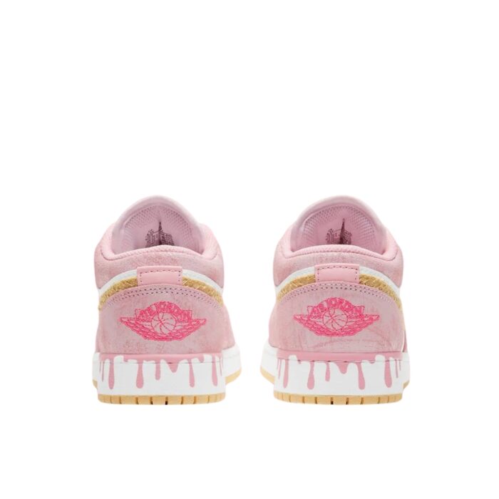 NIKE AIR JORDAN 1 LOW PAINT DRIP ARCTIC PUNCH WHITE HYPER PINK PALE VANILLA CW7104 601 - Image 5