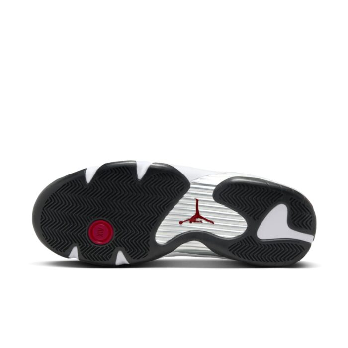 NIKE AIR JORDAN 14 OG BLACK TOE WHITE BLACK VARSITY RED METALLIC SILVER 487471 160 - Image 6
