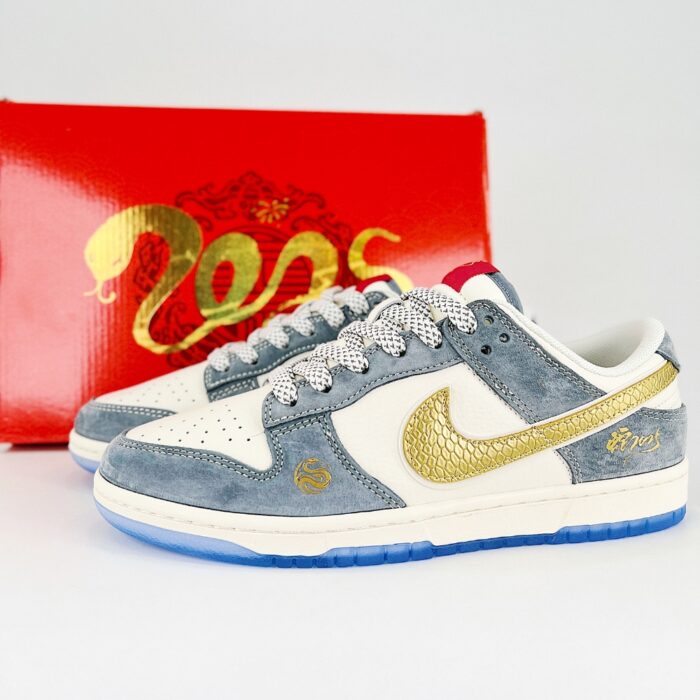 NIKE SB DUNK LOW SNAKE YEAR LIMITED EDITION WHITE BLUE GOLD STARS XX3168 116 - Image 2