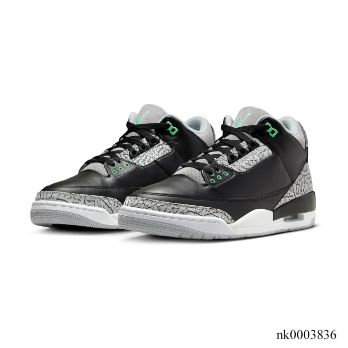 NIKE AIR JORDAN 3 GREEN GLOW BLACK WOLF GREY WHITE CT8532 031 - Image 3