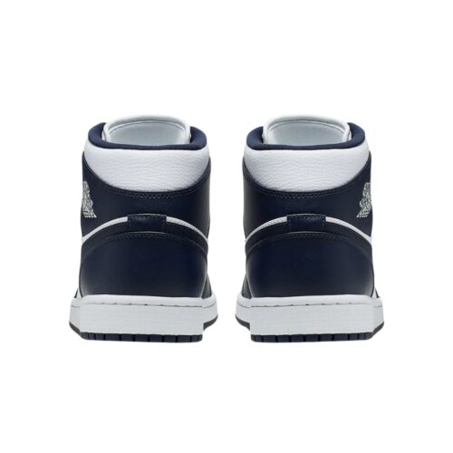NIKE AIR JORDAN 1 MID WHITE METALLIC GOLD OBSIDIAN 554724 174 - Image 5