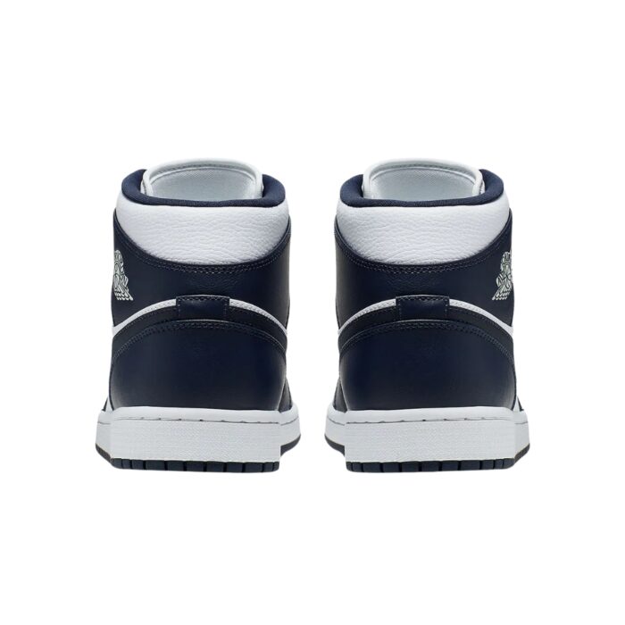NIKE AIR JORDAN 1 MID WHITE METALLIC GOLD OBSIDIAN 554724 174 - Image 5