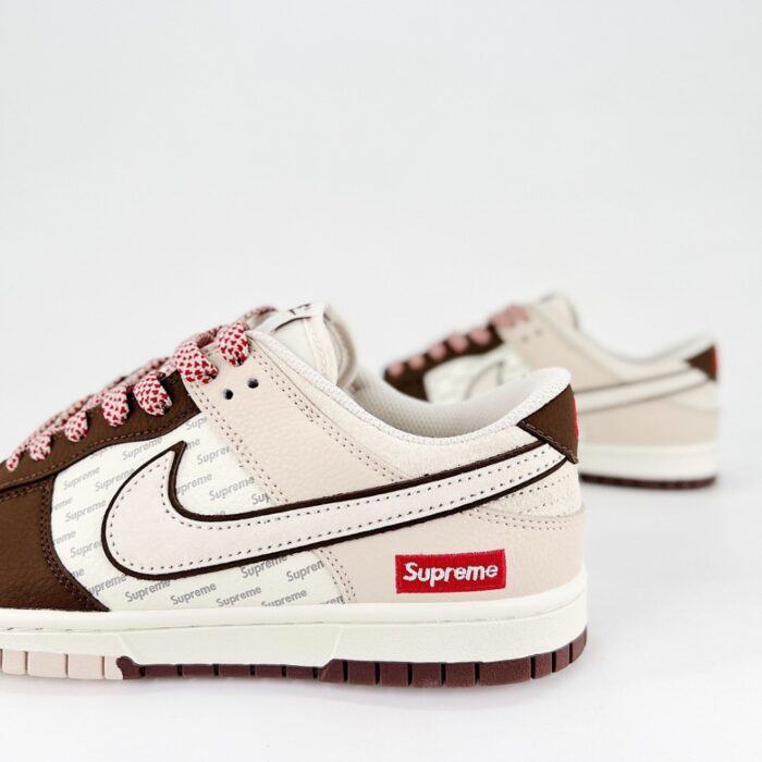 NIKE SB DUNK LOW SUPREME JOINT BARRAGE BROWN WHITE HOOK ANNIVERSARY DJ2024 091 - Image 3