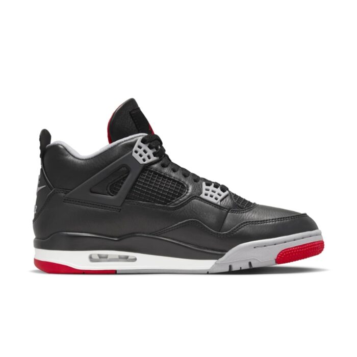 NIKE AIR JORDAN 4 BRED REIMAGINED BLACK CEMENT GREY VARSITY RED SUMMIT WHITE FV5029 006 - Image 2