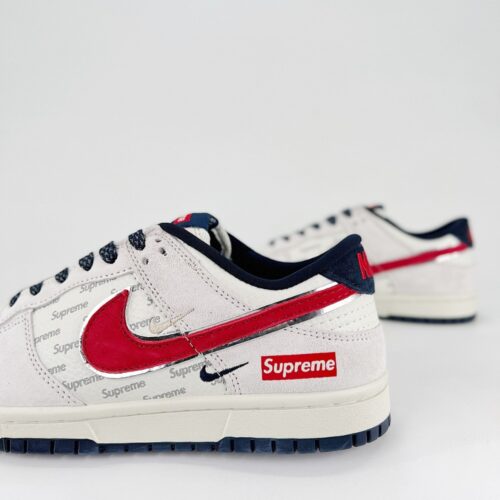 Nike SB Dunk Low X supreme Joint Gray Pig Eight Red Hook - Image 3