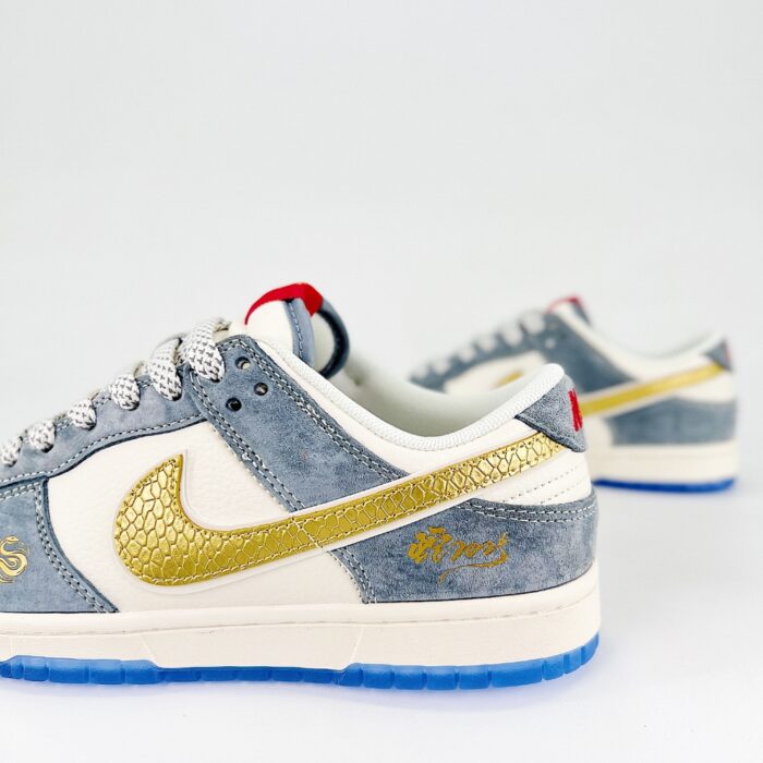 NIKE SB DUNK LOW SNAKE YEAR LIMITED EDITION WHITE BLUE GOLD STARS XX3168 116 - Image 3