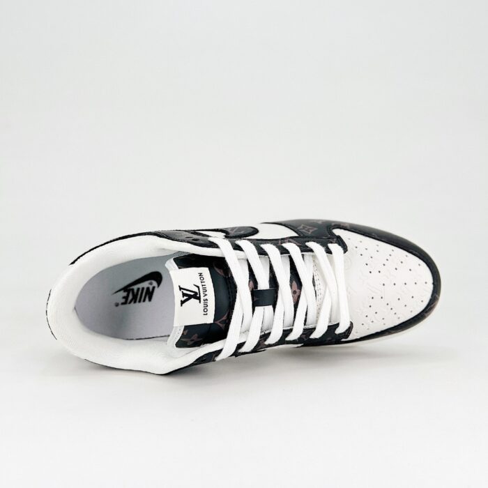 NIKE SB DUNK LOW X LOUIS VUITTON WHITE BLACK PRINT DQ1098 361 - Image 4
