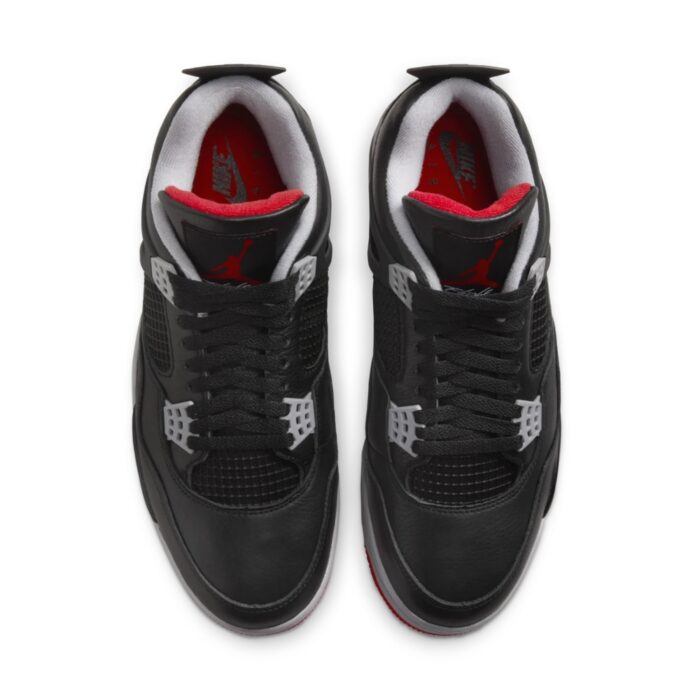 NIKE AIR JORDAN 4 BRED REIMAGINED BLACK CEMENT GREY VARSITY RED SUMMIT WHITE FV5029 006 - Image 3