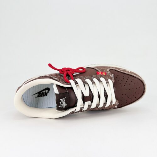Nike SB Dunk Low Stussy Nake Year Limited Edition Brown Cream - Image 4