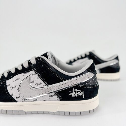 Nike SB Dunk Low X Stussy Black Gray - Image 3