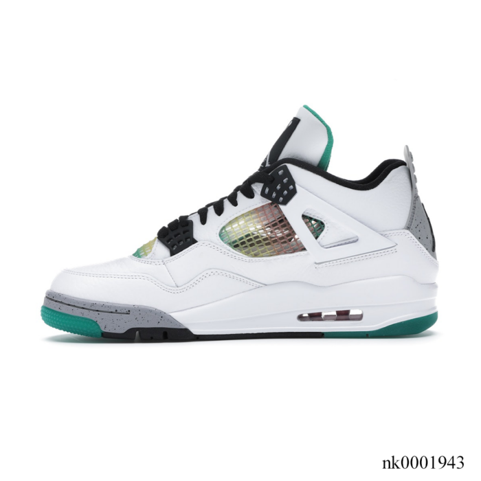 NIKE AIR JORDAN 4 RASTA WHITE UNIVERSITY RED LUCID GREEN BLACK AQ9129 100 - Image 2