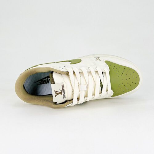 Nike SB Dunk Low X Louis Vuitton Olive White - Image 4
