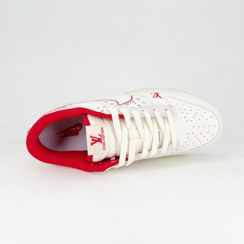 Nike SB Dunk Low X Louis Vuitton Red White - Image 5