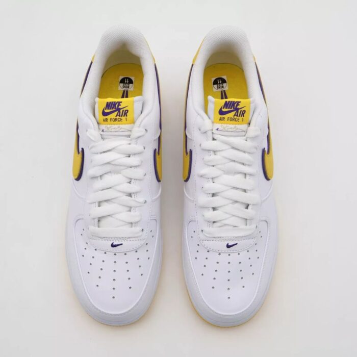 NIKE KOBE BRYANT X AIR FORCE 1 LOW LAKERS HOME VARSITY MAIZE FZ1151 100 - Image 5