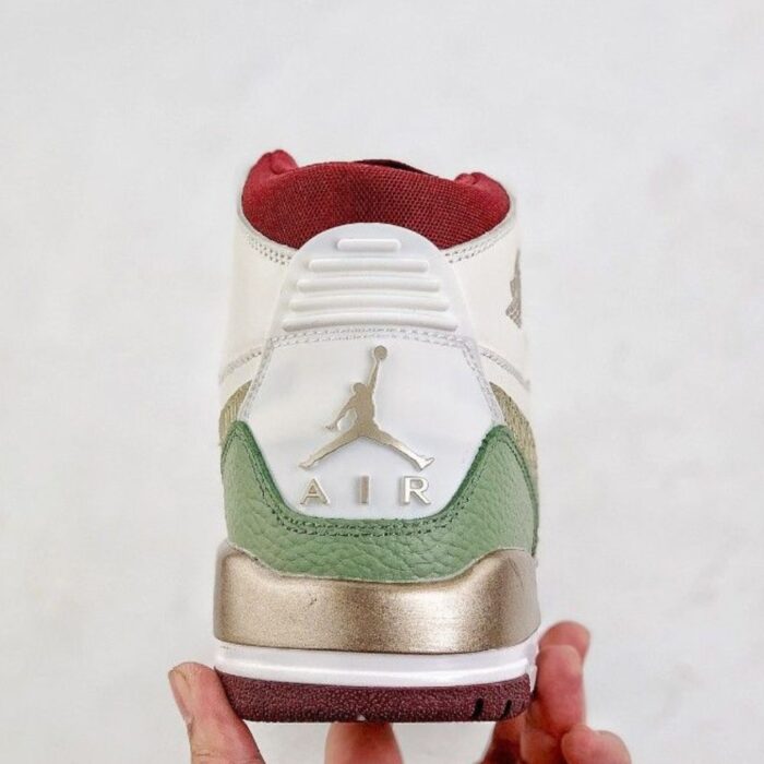 NIKE AIR JORDAN LEGACY 312 GS YEAR OF THE DRAGON WHITE BURGUNDY OLIVE GREEN FZ5047 120 - Image 5