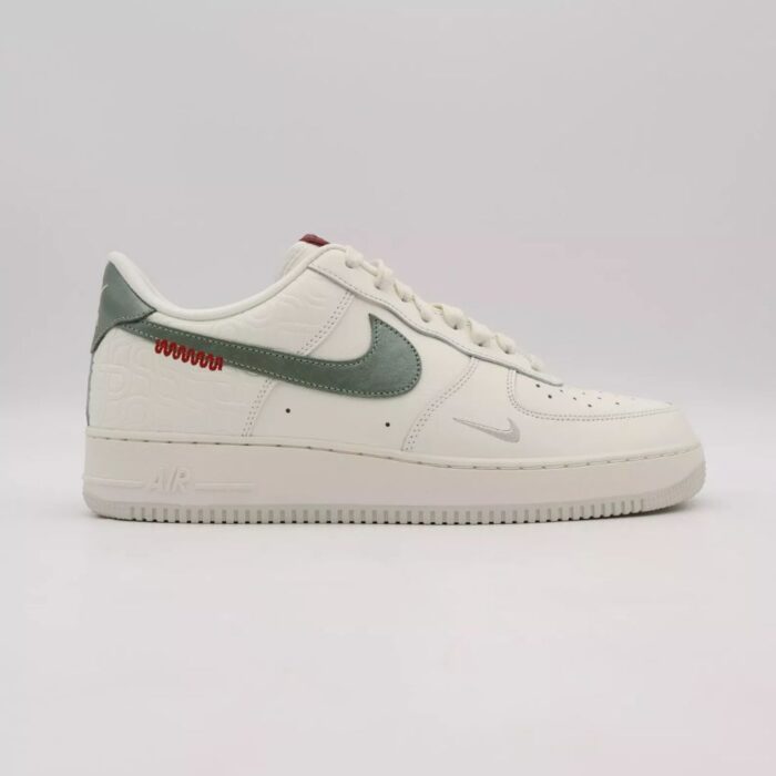 NIKE AIR FORCE 1 LOW YEAR OF THE SNAKE SAIL LIGHT BONE UNIVERSITY RED JADE HORIZON HV5979 130 - Image 4