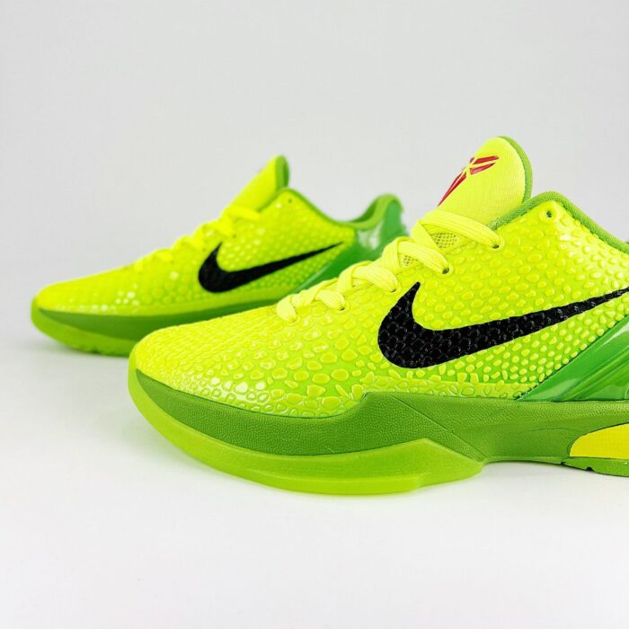 NIKE KOBE 6 PROTRO GRINCH GREEN APPLE VOLT CRIMSON BLACK CW2190 300 - Image 4
