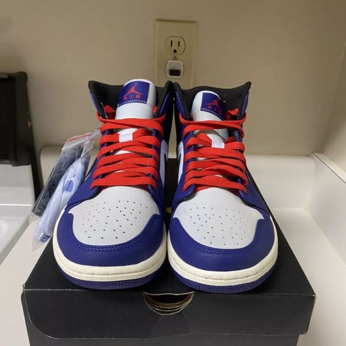 NIKE AIR JORDAN 1 MID DEEP ROYAL BLUE BLACK 852542 400 - Image 4