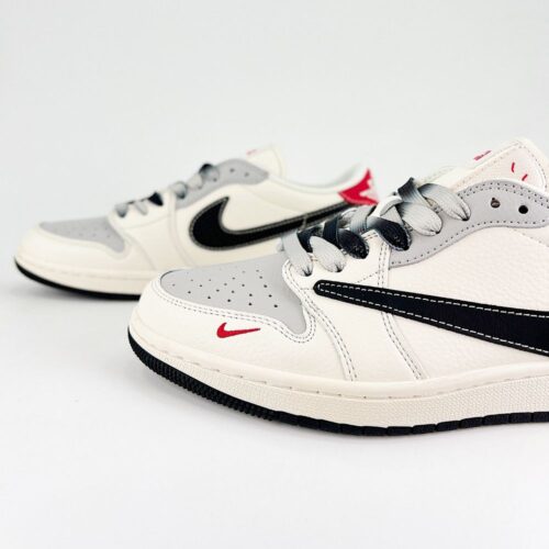 NIKE AIR JORDAN 1 LOW X TRAVIS SCOTT X SUPREME GREY WHITE BLACK - Image 3