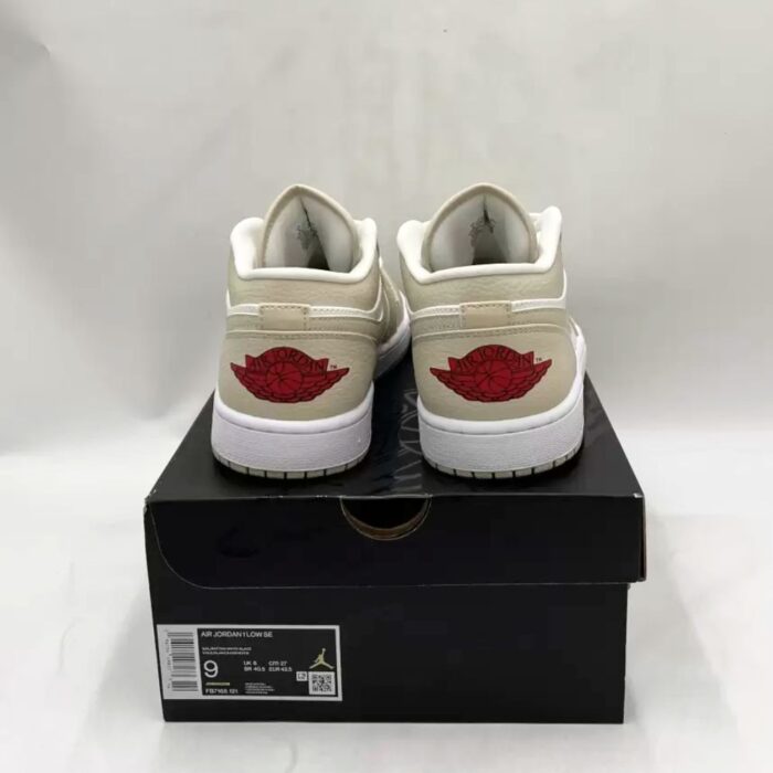NIKE AIR JORDAN 1 LOW SE SAIL RATTAN UNIVERSITY RED FB7168 121 - Image 4