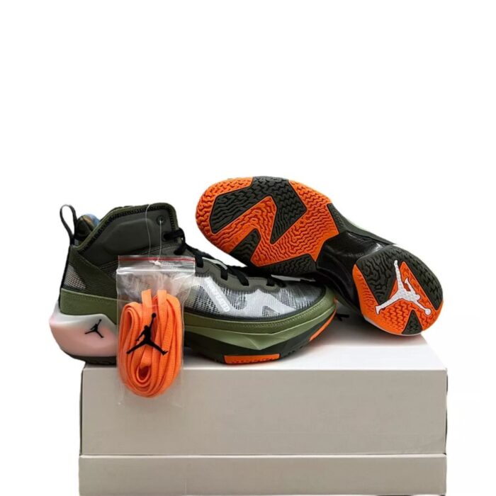 NIKE AIR JORDAN 37 COLLAB UNDEFEATED MILITARY GREEN DV6255 300 - Image 4