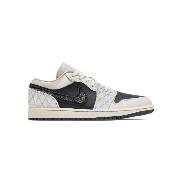 NIKE AIR JORDAN 1 LOW BEADED SWOOSH DV1762 001 - Image 2