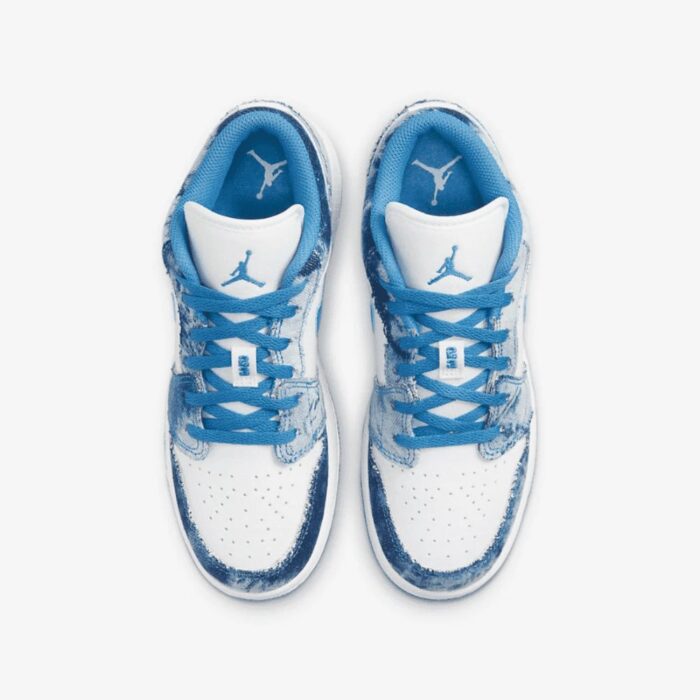 NIKE AIR JORDAN 1 LOW WASHED DENIM DM8947 100 - Image 4