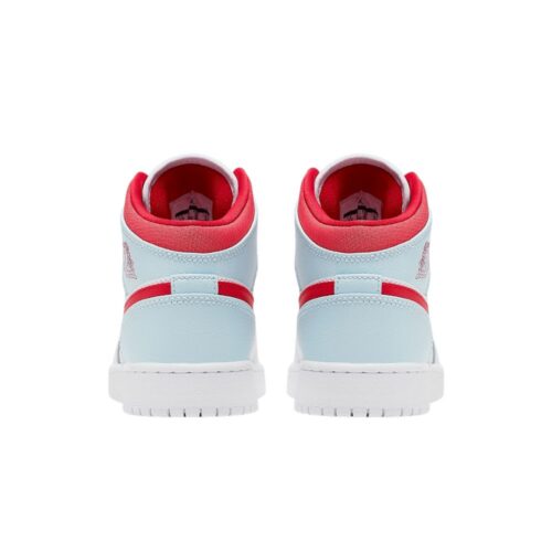 NIKE AIR JORDAN 1 MID WHITE TOPAZ MIST GS 555112 104 - Image 4