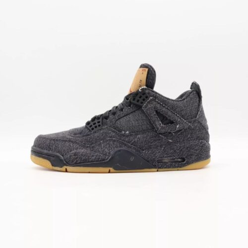 NIKE AIR JORDAN 4 RETRO LEVI’S BLACK LEVI’S TAG AO2571 001 - Image 4