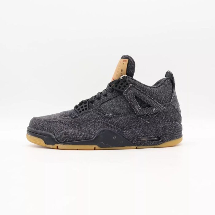 NIKE AIR JORDAN 4 RETRO LEVI’S BLACK LEVI’S TAG AO2571 001 - Image 4