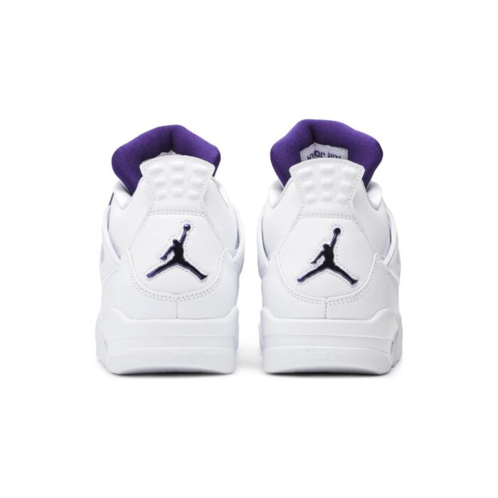 NIKE AIR JORDAN 4 RETRO METALLIC PURPLE GS 408452 115 - Image 4