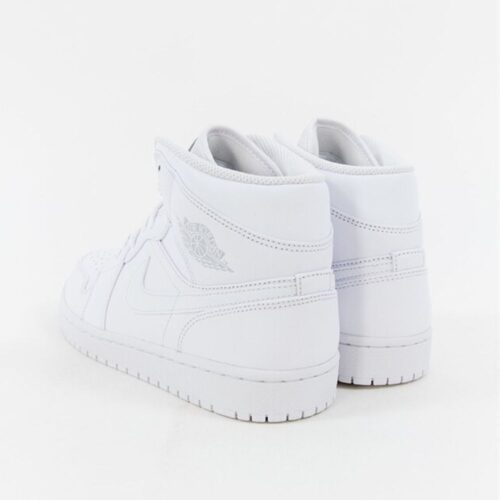 NIKE AIR JORDAN 1 MID WHITE PURE PLATINUM 554724 104 - Image 5