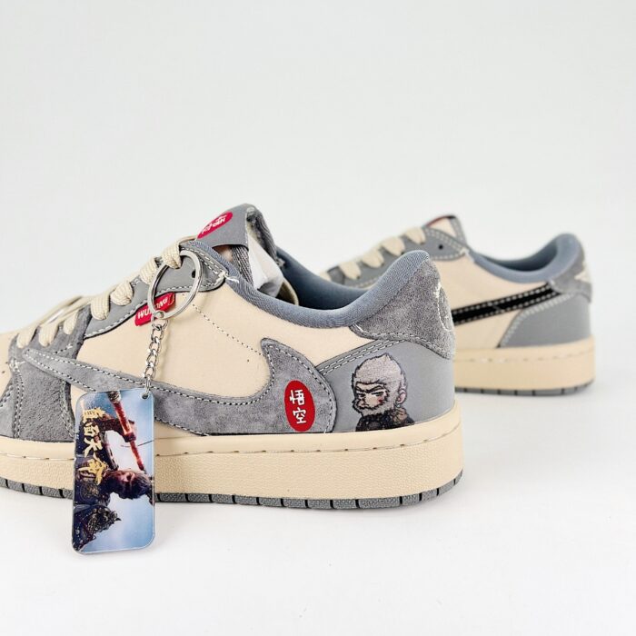 NIKE AIR JORDAN 1 LOW X TRAVIS SCOTT OG SP MYTH WUKONG GREY CREAM CH6336 013 - Image 3