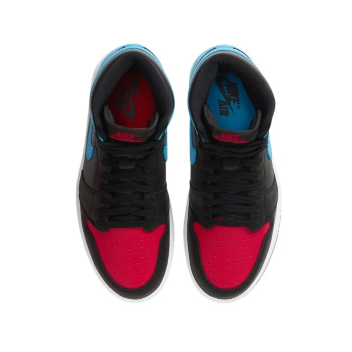 NIKE AIR JORDAN 1 RETRO HIGH NC TO CHI BLACK DARK POWDER BLUE GYM RED CD0461 046 - Image 4