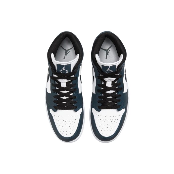 NIKE AIR JORDAN 1 MID ARMORY NAVY BLUE BLACK WHITE 554724 411 - Image 4