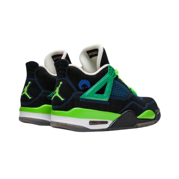 NIKE AIR JORDAN 4 DOERNBECHER BLACK FIRE RED BLUE GLOW 308497 015 - Image 5